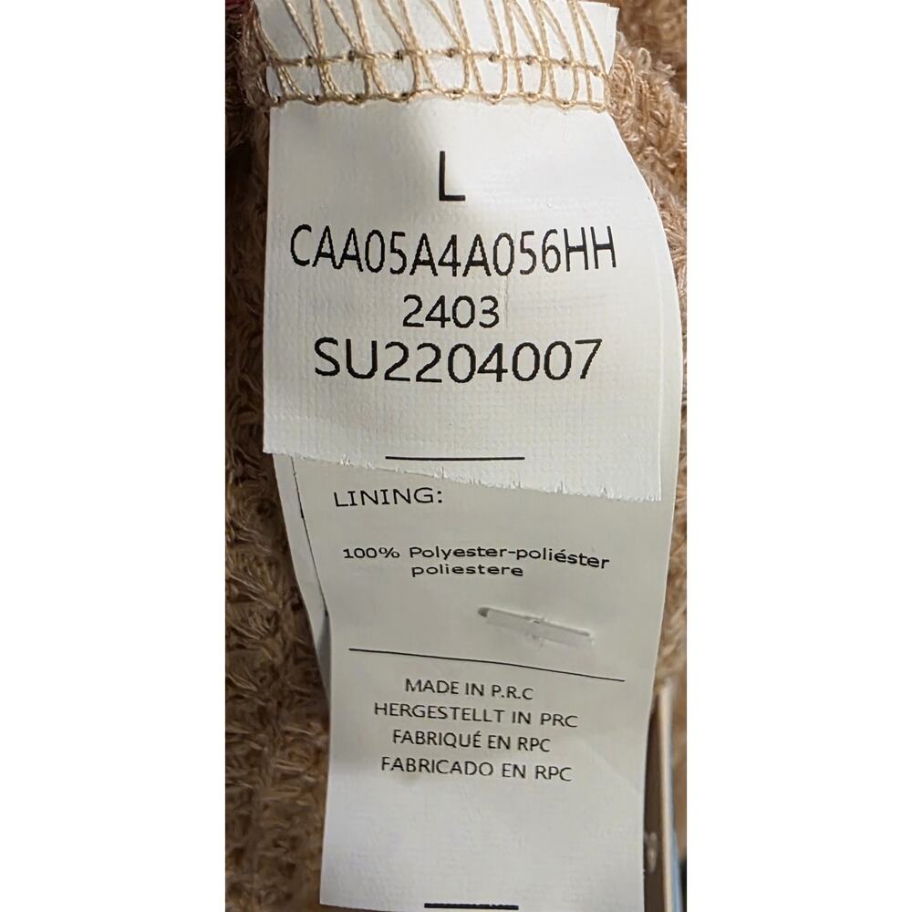 NWT L‎ Cupshe Tan Waffle-Knit Dress w/Shoulder Tie, Cap Sleeve & Skirt-Lining - Picture 9 of 11